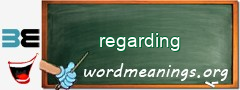 WordMeaning blackboard for regarding